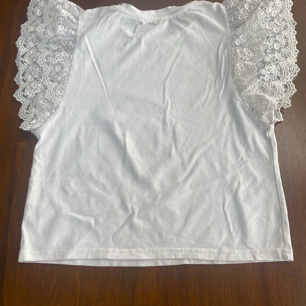White lace sleeve top 9